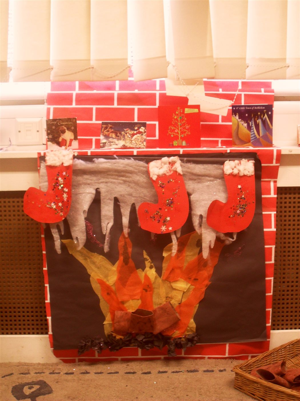 A second view of the Christmas fire display